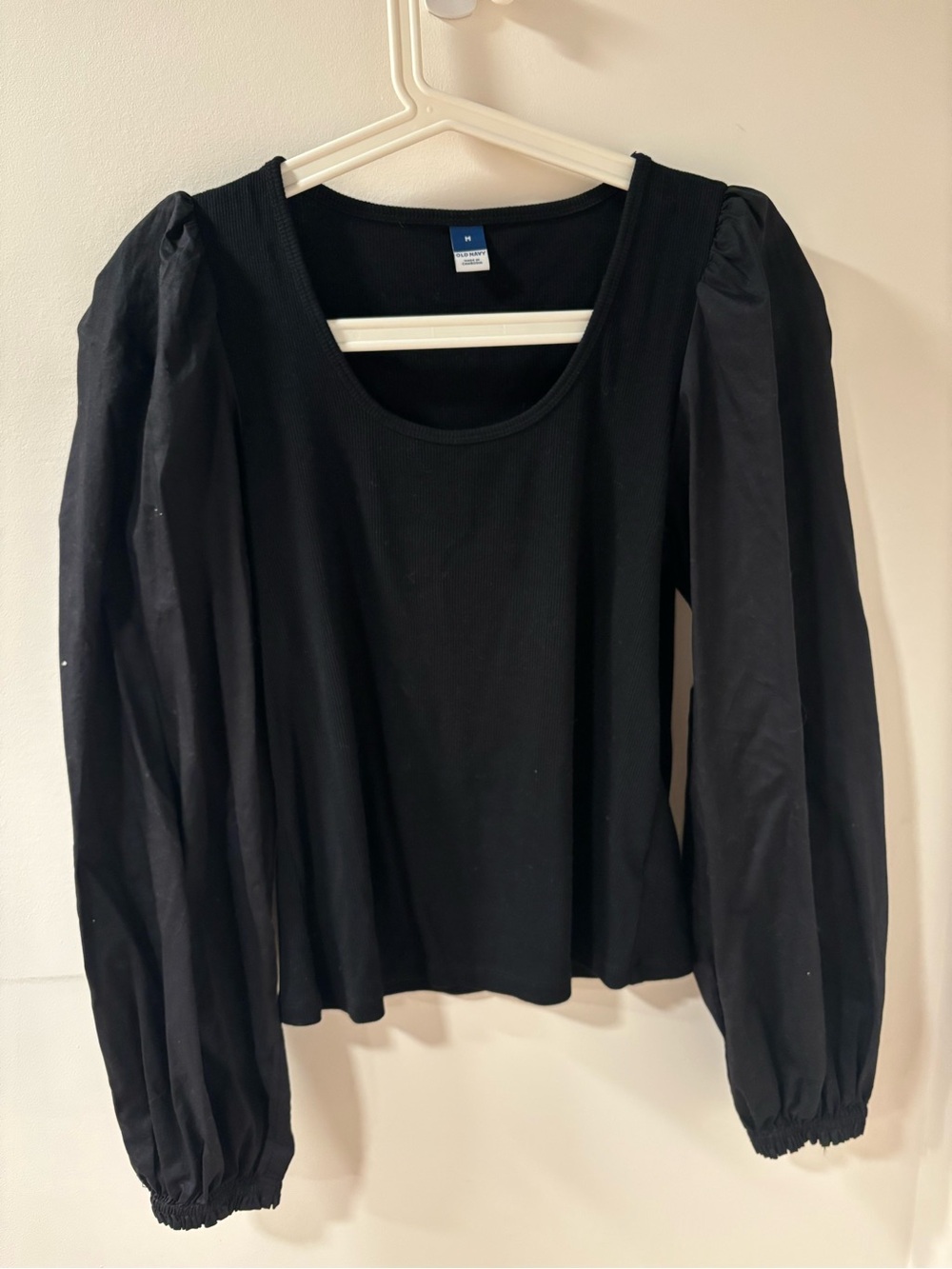 Black Puff-Sleeve Women's Top old navy